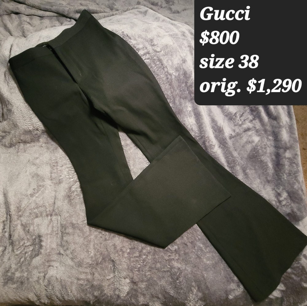 Gucci size 38 black dress pants